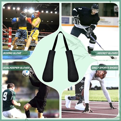 Timgle 2 Pcs Boxing Glove Deodorize Boxing Gear Odor Eliminator Bamboo Charcoal Deodorizer Boxing Glove Hockey Bowling Odor Eliminator Moisture Absorbing Sports Equipment for Bags Sports Gear - color: Black