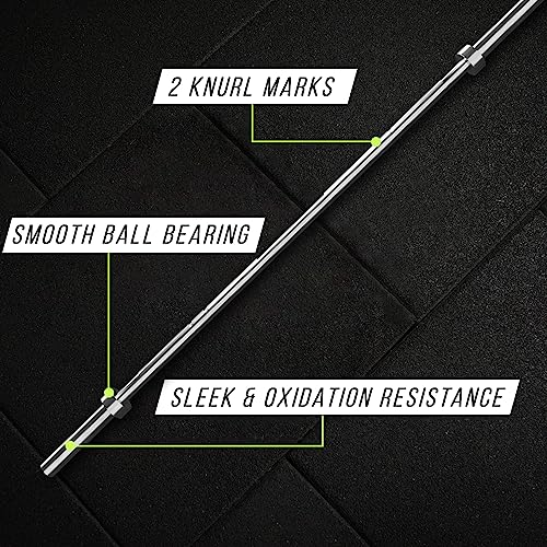 Rage Fitness Olympic Training Barbell (6FT) (15 Pound Weight) (300 LBS Capacity), Home Gym Fitness Equipment, Strength Training Workout Bar, Weight bar for Squats, Deadlift, Weightlifting, Bench Press