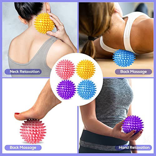 8 Pcs Balance Disc Set with Hand Pump, Wobble Cushion, 3 Balance Pods & 4 Spiky Massage Balls, for Sensory child, Balancing Training, Physical Recovery, Exercise, Adults, Dogs - color: Vivid Colors
