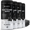 Electronic Wipes Streak-Free Screen Cleaner, TV Screen Cleaner for Smart TV, Screen Wipes Computer Cleaner, TV Cleaner for Electronics: Laptop, Car Phone, iPad | Microfiber Cloth Included [160 Wipes] - size: 4 Pack (160 Wipes)