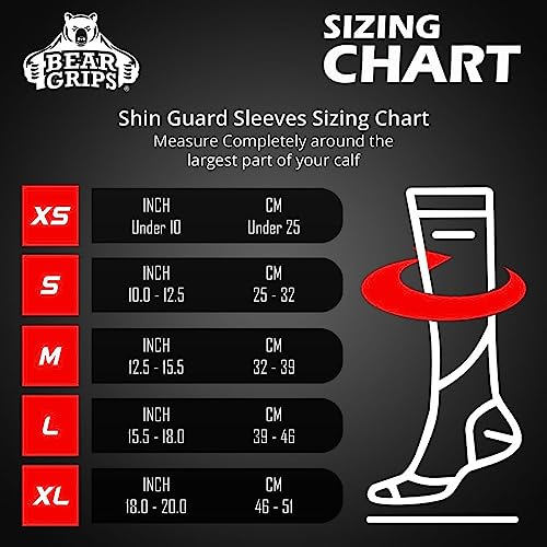 Bear Grips Deadlift Shin Guards - Breathable Gym Equipment Rope Climbing Shin Guard for Men and Women - Injury Prevention Calf Support Shin Guard Sleeves for Ultimate Shin Protection - color: Black, size: X-Large