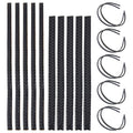 NICENEEDED 10 PCS Headband Teeth Strips for DIY, Anti Slip Self adhesive Hair Bands Teeth, Black Comb Silicone Grips Headbands Hair Accessories for Women