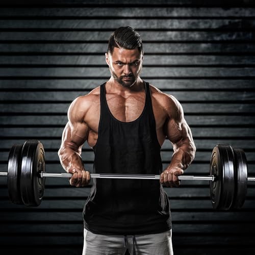 Signature Fitness Vinyl Standard 1-Inch Plate Weight Plate for Strength Training and Weightlifting, Multiple Sizes