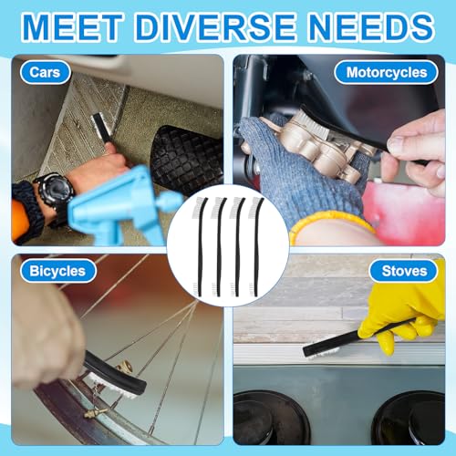 Boao 30 Packs Double-Ended Gun Cleaning Brushes 7 Inch Nylon All Purpose Cleaning Brush with Plastic Handle (White) - color: White