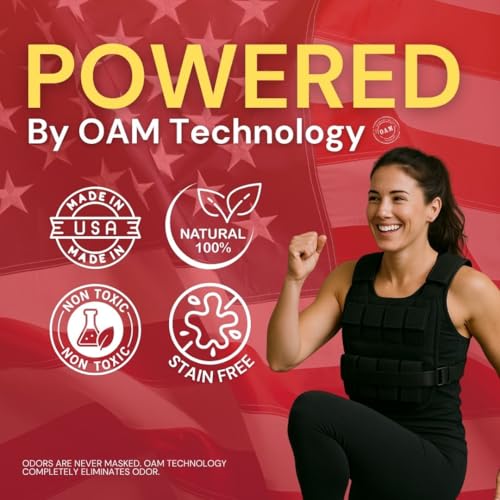 Arrest My Vest Fitness Edition Odor Eliminating Spray for Weighted Vests, Gym Bags & Workout Gear - All Natural Sports Gear Deodorizer - Clove & Aloe Fragrance 2 Pack (16 oz)