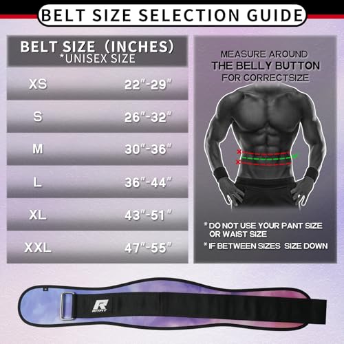 RitFit Weight Lifting Belt - Great for Squats, Lunges, Deadlift, Thrusters - Men and Women - 6 Inch Black/Camouflage - color: Galaxy, size: S(26"-32")
