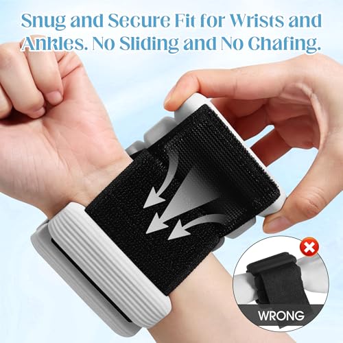 Wrist Weights, 2Pack Adjustable Ankle Weights for Women/Men, Silicone Weighted Bangles for Yoga, Pilates, Running & Walking, Arm & Leg Weights, 2lb - color: Grey