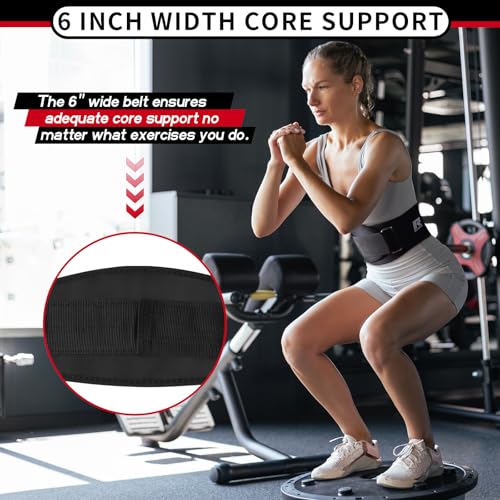 RitFit Weight Lifting Belt - Great for Squats, Lunges, Deadlift, Thrusters - Men and Women - 6 Inch Black/Camouflage - color: Black, size: S(26"-32")