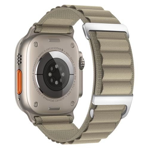 Alpine Loop Compatible with Apple Watch 3 Band 49mm 46mm 45mm 44mm 42mm 41mm 40mm 38mm Men Women, Nylon Sport Loop for Apple Watch Ultra 2/1 iWatch Series 11 10 9 8 7 6 5 4 3 2 1 SE - color: Light Green
