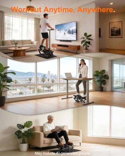 Rock Stepper for Exercise at Home, Rocking Stepper Side to Side | Rocker Stepper with Resistance Bands & Handlebar for Full Body Workout, Lateral Stepper Exercise Machine (Utility Patent) - color: Black