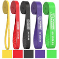 POWER GUIDANCE Resistance Bands, Set of 5 Pull Up Bands, Pull Up Assistance Bands, Exercise Bands, Resistance Bands Set for Legs, Working Out - color: Set of 5 non-slip（yellow+red+black+purple+green）