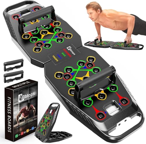 BBTOPS Push Up Board, Pilates Bar & Fitness Accessories, 25 in 1 Foldable Push up Bar for Home Gym, Workout Exercise Professional Push Up Strength Training Equipment for Man and Women - color: Solo-Black