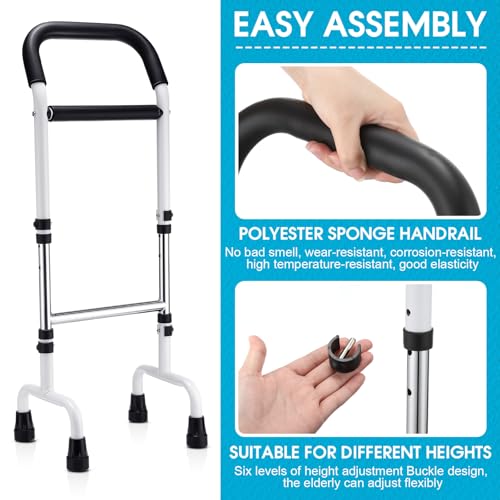 Walking Cane Standing Aids and Supports Adjustable Cane Stand Assist Aid for Elderly up to 300lb Height Adjustable 28.74-36.22 in Mobility for Seniors, Adults and Assistance - color: White