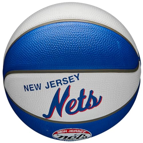 WILSON NBA Team Retro Mini Basketballs - Mini Size - 3" - color: Brooklyn Nets, size: Mini