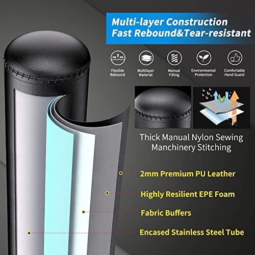 Standing Punching Bag for Adults, Feikuqi 205lbs Heavy Bag for Boxing, Shock Absorber, Suction Cup Base, Stand Up Punching Bag Adult, Standing Kickboxing Bag for Home Office Gym - color: With Gloves