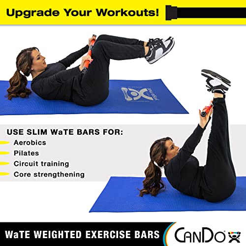CanDo Slim WaTE Bar 1lb Tan, Total Body Workout Weighted Exercise Bar for Strength Training, Toning, and Physical Therapy - size: 1 Pound, style: Single