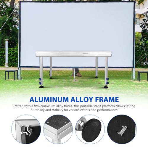 Portable Stage Platform, 8'x20' Portable Aluminum Performance Deck 1900lbs Capacity, 24"-41" Adjustable Height Risers for Events, Wedding, Stage Platform Set, Portable Performance Stage - size: 10pcs