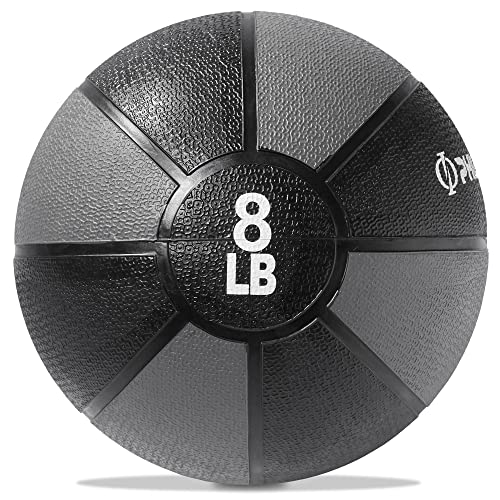 Philosophy Gym Medicine Ball - Weighted Fitness Non-Slip Ball - style: 8 LB