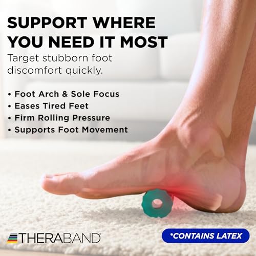 THERABAND Foot Roller for Foot Pain Relief, Massage Ball Roller for Arch Pain, Plantar Fasciitis Treatment, Heel Spurs Reliever, Tired Feet - style: New Version