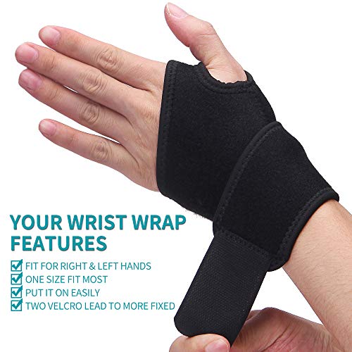 Wrist Brace for Carpal Tunnel, Breathable and Adjustable Wrist Support Brace for Arthritis and Tendinitis, Wrist Compression Wrap for Pain Relief, One Size Fits Left or Right Hand – Single - color: Pink