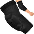 RDX Elbow Pads, Muay Thai MMA Kickboxing Sparring Elbow Guard, Martial Arts Striking Protection,Wrestling Basketball Adjustable MTB Volleyball Compression Padded Sleeve, Men Women - color: Black Black, size: Small