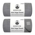 Hot Yoga Towel, 2 Pack Yoga Mat Towel with Grip Dot Non Slip Yoga Towels for Hot Yoga Sweat Absorbent Microfiber Pilates Towel for Bikram Exercise and Fitness
