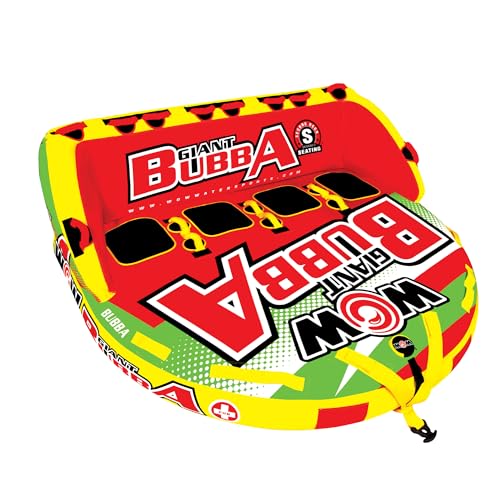 Wow Sports Bubba Towable Tubes for Boating, Boat Accessories for Tubing, Water Tube for Boats - style: 1 to 4 Person