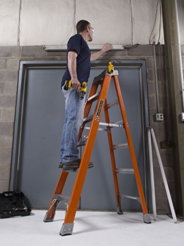 Louisville Ladder 10-Foot Fiberglass Step Ladder, 300-Pound Load Capacity, Type IA, FS1510 - size: 10 feet