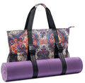 Heathyoga Multi-Functional Yoga Mat Carrier Gym Tote Bag - Large Mat Pocket, Women's Workout Bag - color: Buckle-Totem