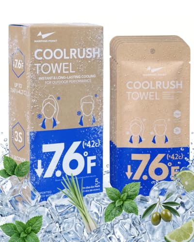 CoolRush Towel, Cold Neck Wrap for Hot Weather, Large Cooling Body Wipe, Chilly Wet Rag For Sports, Travel, Baseball, Yoga, Golf, Softball, Camping, Hiking, Biking, Gym, Trip, Beach Essentials - color: Blue