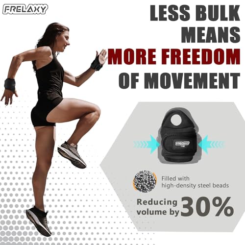 Frelaxy Wrist Weights with Thumb Loops for Men Women, 1-3 lb Pair | Weighted Gloves for Running Strength Training Yoga Walking Exercises 1lb*2 2lbs*2 3lbs*2 - color: Black, size: 1 lb x 2