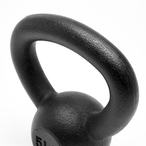 Powder Coated Solid Cast Iron Kettlebell Weights Set 5lb to 45lb Various Combination - color: E-Black(5+30)lb
