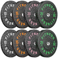 2" Bumper Plates Set Olympic Weight Plates for Barbell Strength Training | Papababe 2Inch Weights Plates Set, Floor Protective Plates, 20-600lbs Rubber Bumper Plates for Weightlifting, Bench Press - size: 140 LB SET (PAIR OF 10, 15, 20, 25 LB), style: Hig