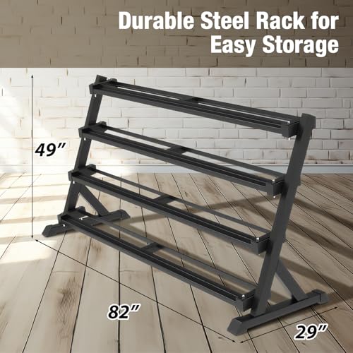 550 lbs 1200lbs 2100 lbs Dumbbells Weight Set, Hex Dumbbell Sets, Gyms Weights Dumbbells Sets, Weight Set for Home Gym, Strength Training, Fitness Center Equipment - color: 2100lbs Dumbbells W/ 4-tier Rack