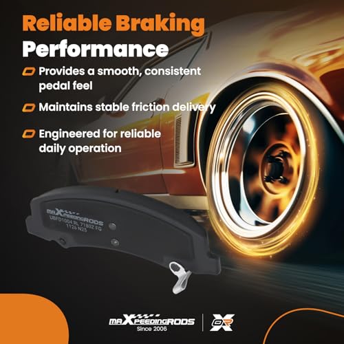maXpeedingrods D1159 Front Brake Pads for for Chevrolet Impala 2006-2013 | for Impala Limited 2014-2016, Monte Carlo 2006-2007, for Buick Allure LaCrosse 2008-2009, for Cadillac DTS 06-11(NAO Ceramic) - size: D1159&P-1159