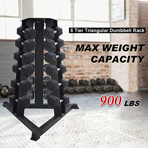 Balelinko Home Gym Equipment Workouts Strength Training Weight Loss Pilates Weights Yoga Sets Weights for Women, Men, Seniors and Youth - color: Black, style: Triangular Dumbbell Rack
