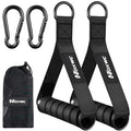 HOXWC Cable Handles Gym Equipment, Heavy Duty Resistance Band Handles, Replacement Exercise Handles for Cable Machine, Pulley System, Strength Trainer, Pull Down Workout, Home Gym Cable Attachments - color: Black
