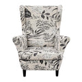 NILUOH Wingback Chair Slipcover 2 Pieces, Stretch Spandex Wingback Chair Covers Washable Slipcover for Wingback Armchairs Non-Slip Furniture Protector with Elastic Bottom for Living Room - color: 251