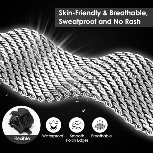 WINGLE Milanese Loop for Apple Watch Band Ultra 3/2/1 Band Ultra 49mm Series 11 10 46mm 45mm 44mm SE 3/2/1 Series 9 8 7 6 5 4 3 Men Women,Parachute-Style Buckle Stainless Steel Mesh Metal iWatch Bands - color: Silver