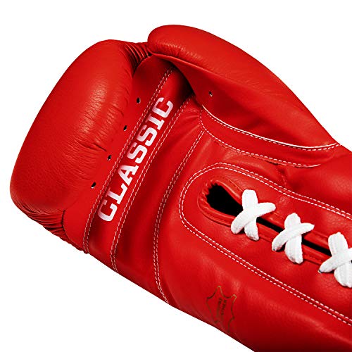 Title Classic Leather Lace Training Gloves 2.0 - Lace Up Boxing Glove, Boxing Competition Gloves, Boxing Sparring Gloves, Boxing Training Gloves, Boxing Bag Gloves, Boxing Gloves - color: Red, size: 16 oz