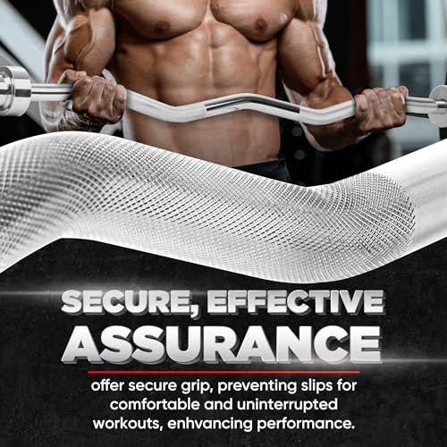 Yes4All Standard Straight Barbell 60" & EZ Curl Bar 47", Capacity 200 to 480 LB, Weight Bar 1" to 2" Diameter - Star Lock Collars, Rubber Ring, Barbell Spins Included for Deadlifts & Squats - color: F: Olympic Curl Bar 2" - 300LB, style: C. Olympic Curl B