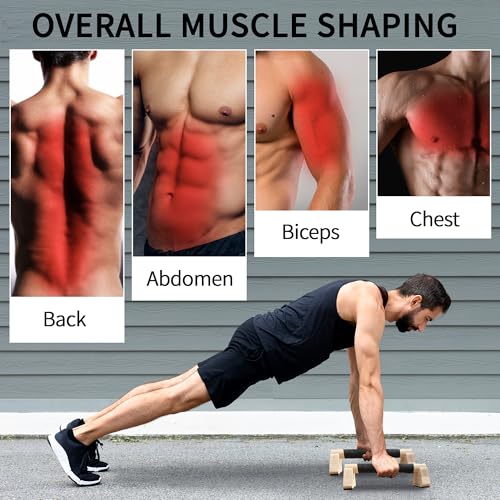 Parallettes Bars, Wooden Push Up Bars with Wrist Wraps for Men & Women, Handstand Training Bars for Home Gym, Non-Slip Calisthenics Equipment, 440lbs Durable Floor Push Up Handles - size: 30cm