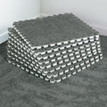 12 pcs Thickened Plush Foam Interlocking Floor Mat, Interlocking Foam Tiles with Edgings for Kids, Soft Anti-Slip Puzzle Area Square Rug Playmat for Children Room Bedroom(11.8", Gray) - color: Grey