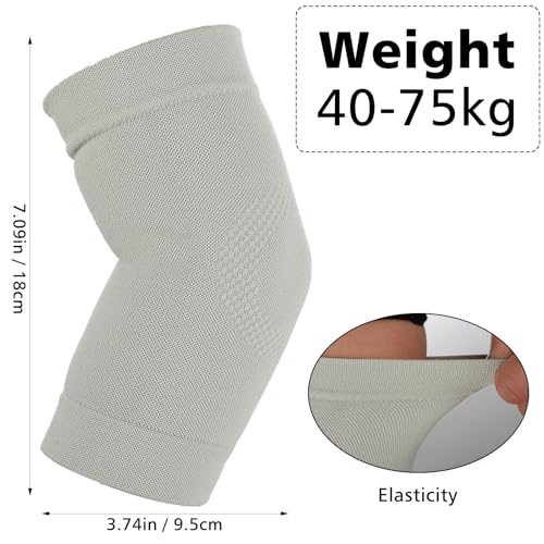 Sibba Elbow Compression Sleeve, 2 Pairs Arm Support Elbow Sleeves, Tennis Elbow Compression Support Sleeve, Elbow sleeve for weightlifting, Elbow Pads for Sports Protection And Pain Relief (Gray, 1 Pair) - color: Gray, size: 1 Pair