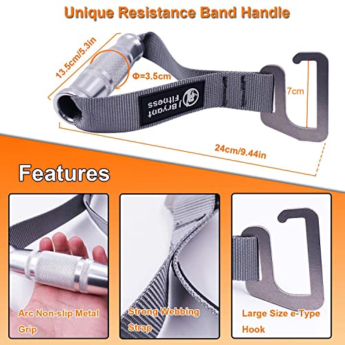J Bryant Fitness Heavy-Duty Resistance Band Bar with Resistance Bands, E-Shaped Hook Design, 500lb Load Capacity, Anti-Slip Surface, Carry Bag Included, for Strength Training and Fitness - color: Set1