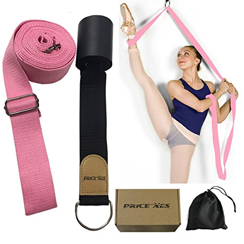 Door Flexibility & Stretching Leg Strap - Great for Ballet Cheer Dance Gymnastics or ANY Sport Leg Stretcher Door Flexibility Trainer Premium stretching equipment - color: Pink