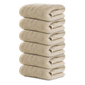 Tens Towels Pack of 6 Hand Towels, 100% Cotton, Lighter Weight, Quick to Dry, 16 x 28 Inches, Super Soft & Absorbent, Perfect for Bathroom & Kitchen (Beige) - color: Beige