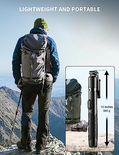71" Phone Tripod & Selfie Stick, All in One Extendable Cell Phone Tripod with Wireless Remote, Tripods Stand for iPhone & Travel Selfie Stick 360° Rotation Compatible with iPhone Android, Camera - color: Black, size: A-[70.86Inch＆Reinforced Stability]