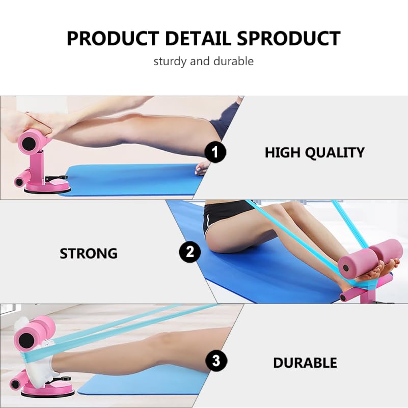 INOOMP Sit up Equipment Dual Pole Ab Trainer Sit up Assistant Device for Abdominal Exercise Crunches Aid Home Fitness Training Auxiliary Device Portable Floor Push up Bar