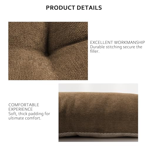 ELFJOY Non Slip Tufted Bench Cushion for Indoor Furniture 34"x16" Coffee | 3.5" Thick, Soft and Breathable Fabric, Skin-Friendly, for Dining Entryway Window Storage Bench, Comfort for Long Sitting - color: Coffee